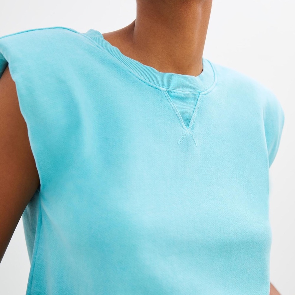 Anthropologie Aqua Muscle Tank with shoulder pads